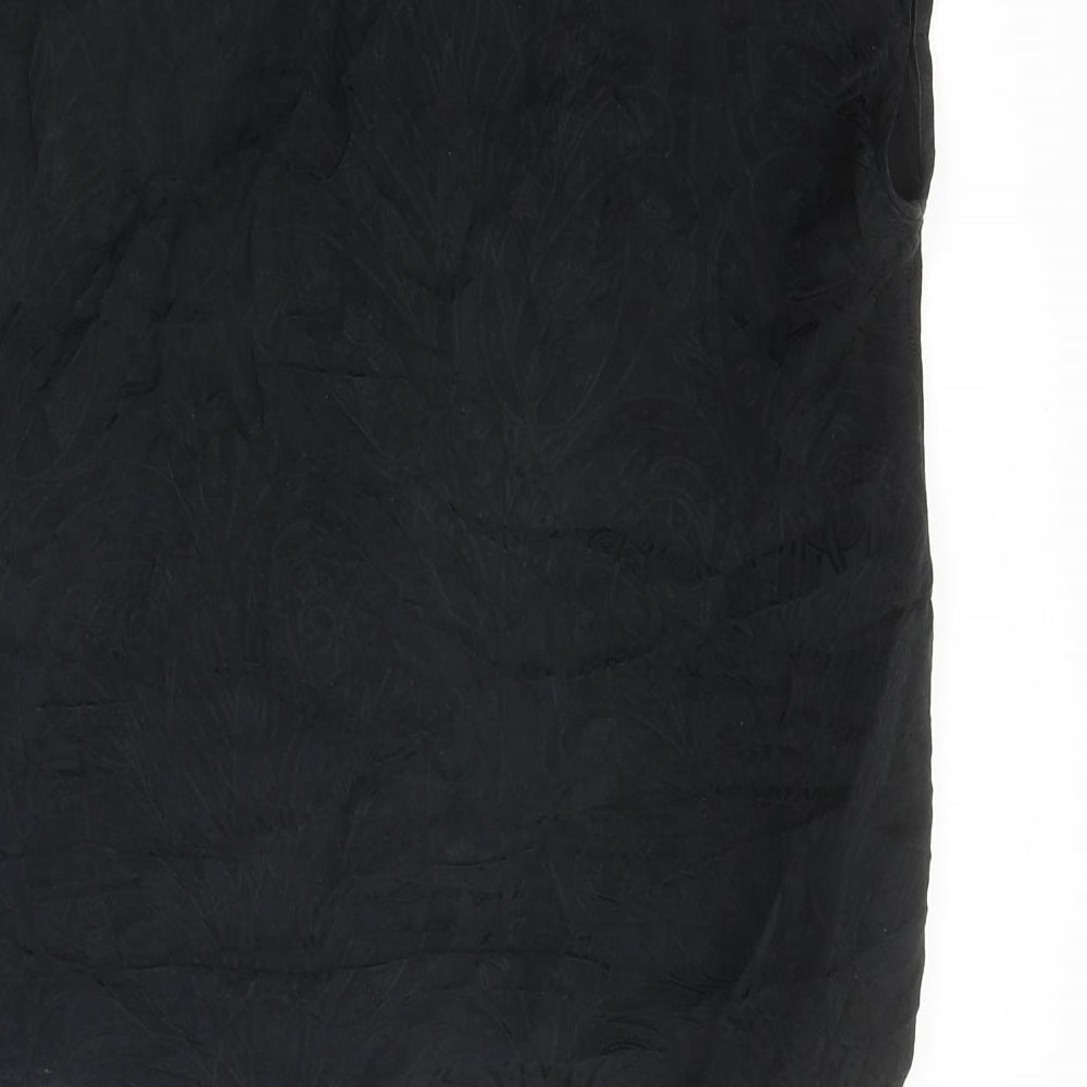 Putielal Womens Black Polyester Basic T-Shirt Size M Round Neck