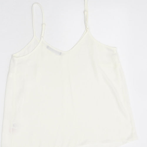 Atmopshere Womens White Polyester Camisole Tank Size 8 V-Neck