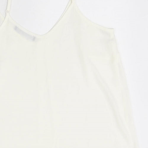 Atmopshere Womens White Polyester Camisole Tank Size 8 V-Neck