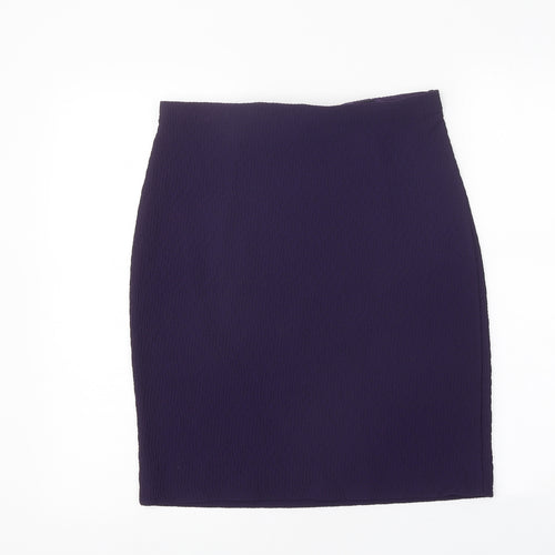 Roman Womens Purple Polyester Straight & Pencil Skirt Size 12