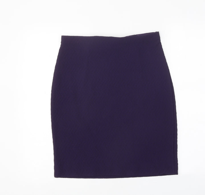 Roman Womens Purple Polyester Straight & Pencil Skirt Size 12