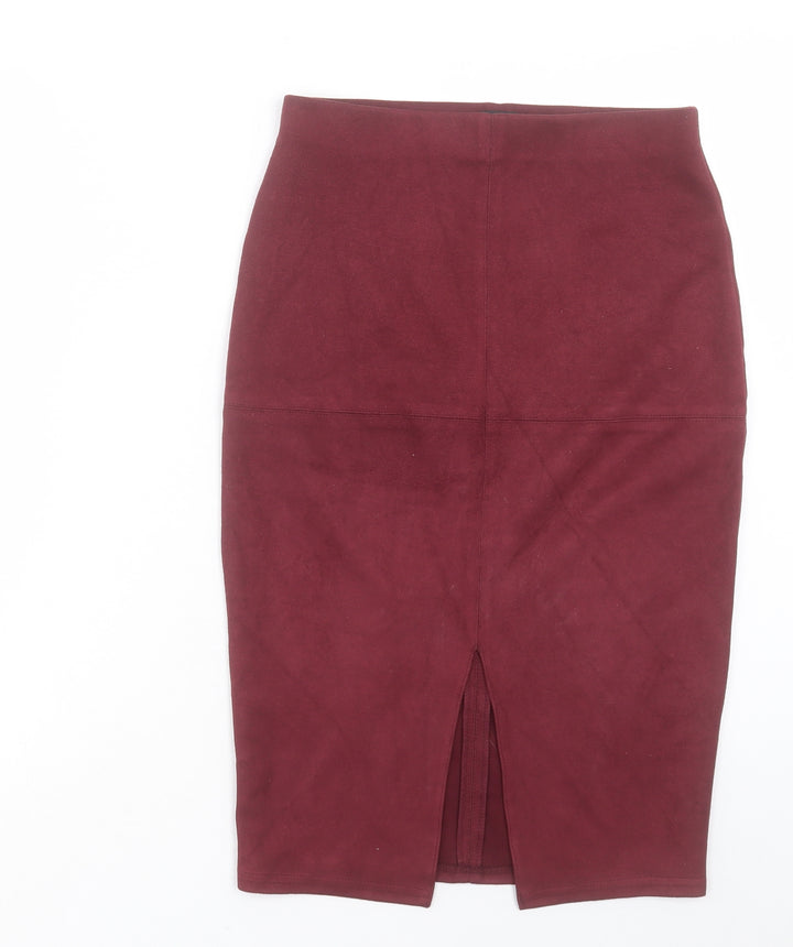 River Island Womens Purple Polyester Straight & Pencil Skirt Size 8