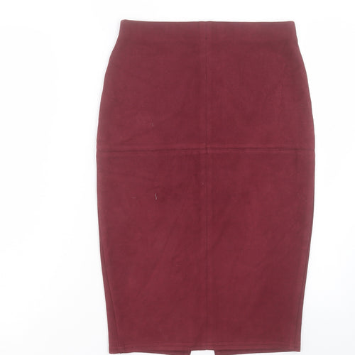 River Island Womens Purple Polyester Straight & Pencil Skirt Size 8