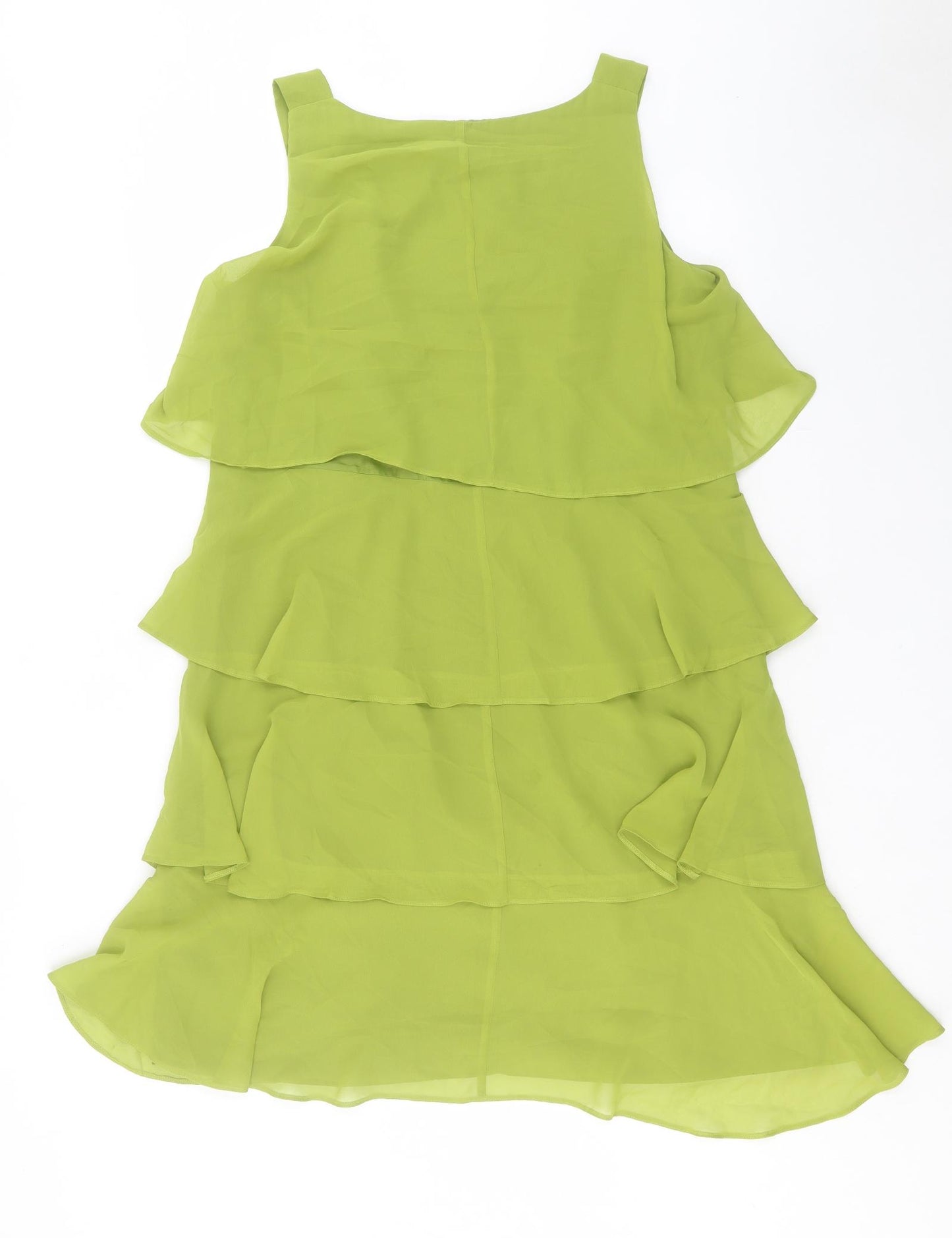 Debenhams Womens Green Polyester A-Line Size 14 Boat Neck Pullover