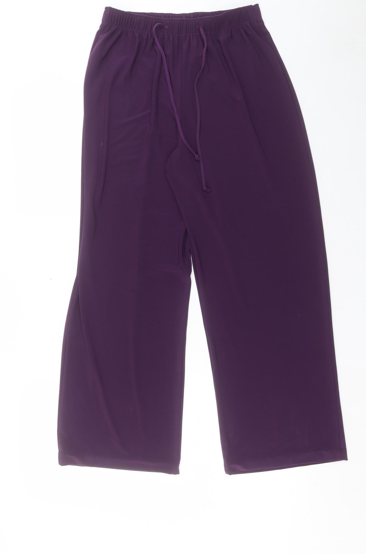Saloos Womens Purple Polyester Trousers Size M L27 in Regular