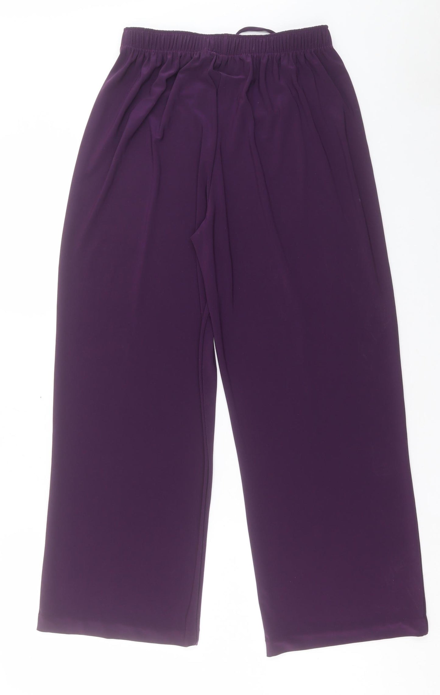 Saloos Womens Purple Polyester Trousers Size M L27 in Regular