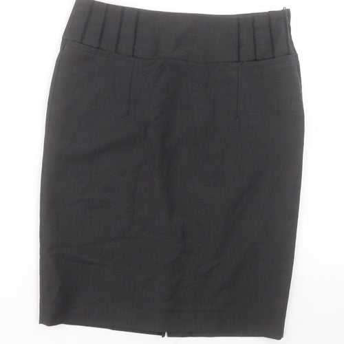 NEXT Womens Grey Polyester Straight & Pencil Skirt Size 10 Zip