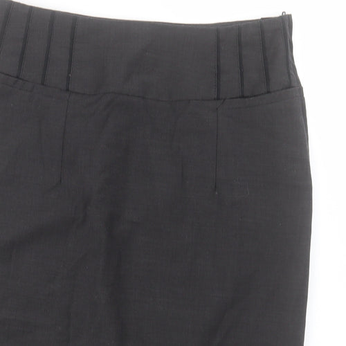 NEXT Womens Grey Polyester Straight & Pencil Skirt Size 10 Zip