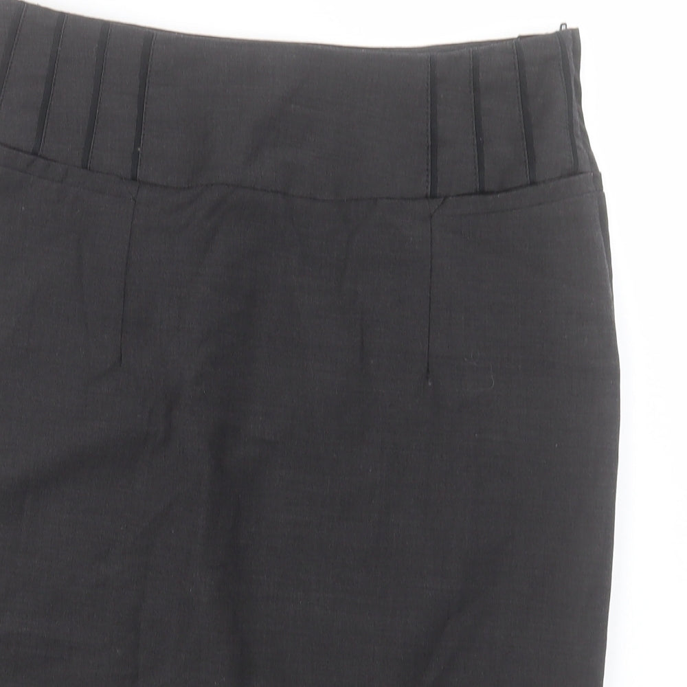 NEXT Womens Grey Polyester Straight & Pencil Skirt Size 10 Zip
