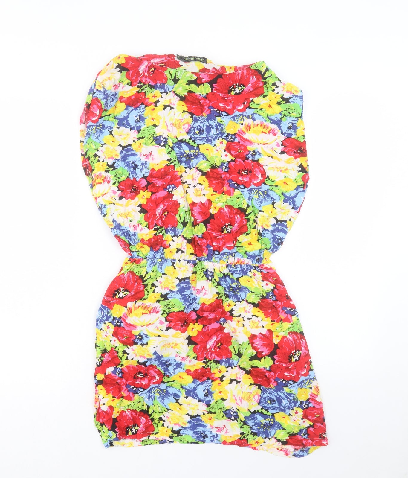 Miss Harvey Womens Multicoloured Floral Viscose A-Line Size 10 Crew Neck Pullover