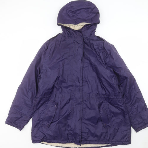Cotton Traders Womens Purple Jacket Coat Size 20 Zip