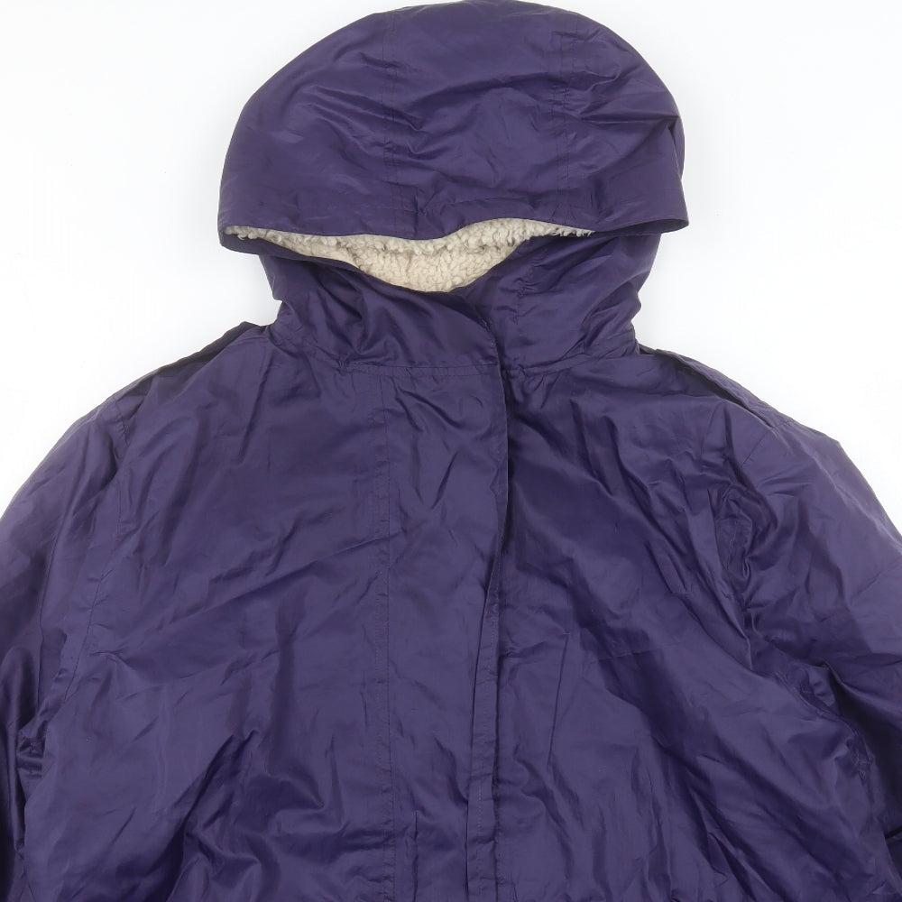 Cotton Traders Womens Purple Jacket Coat Size 20 Zip