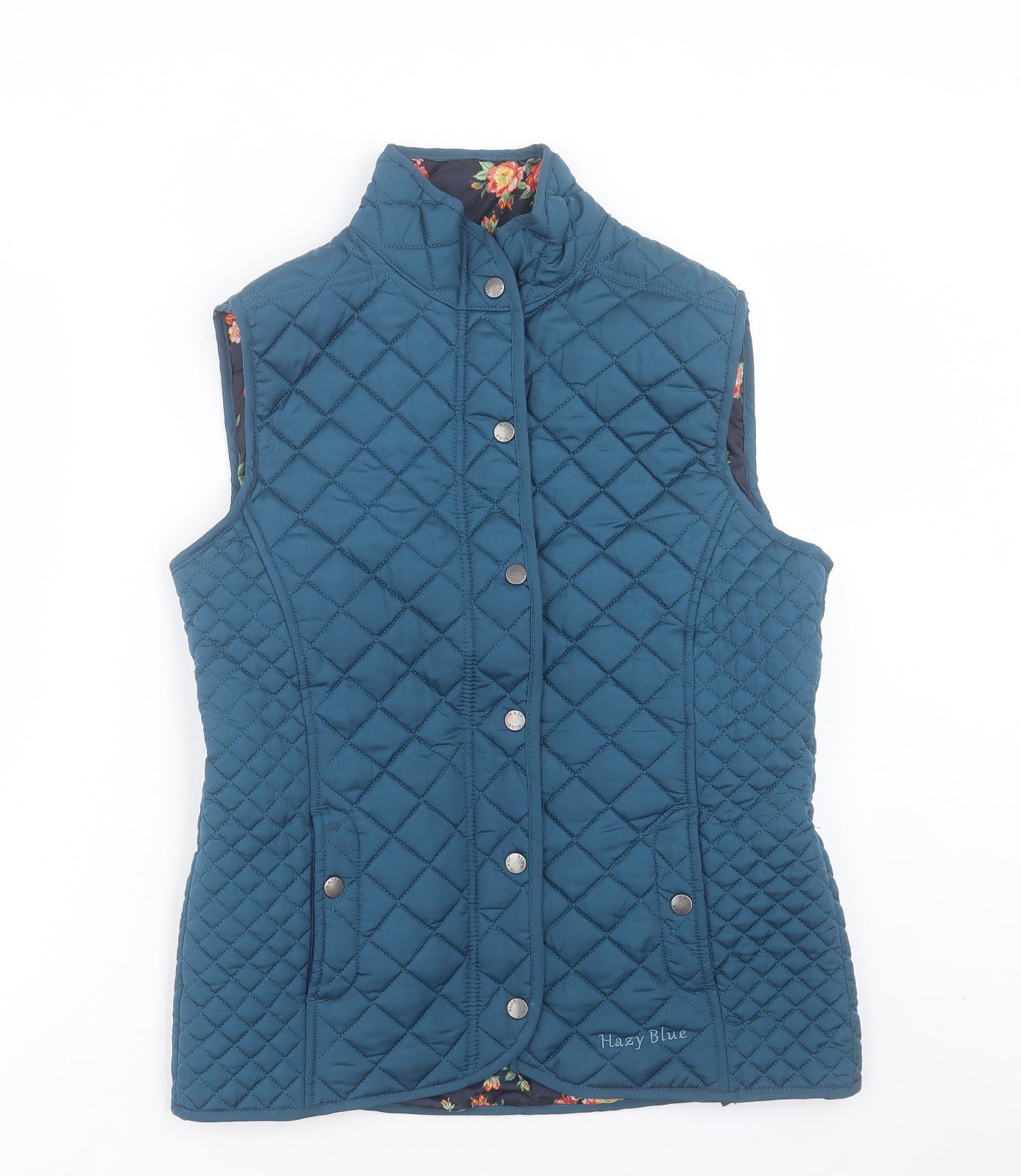 Hazy Blue Womens Blue Gilet Jacket Size 12 Zip
