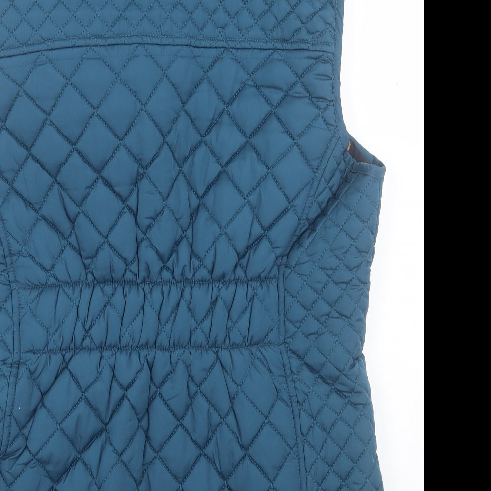 Hazy Blue Womens Blue Gilet Jacket Size 12 Zip