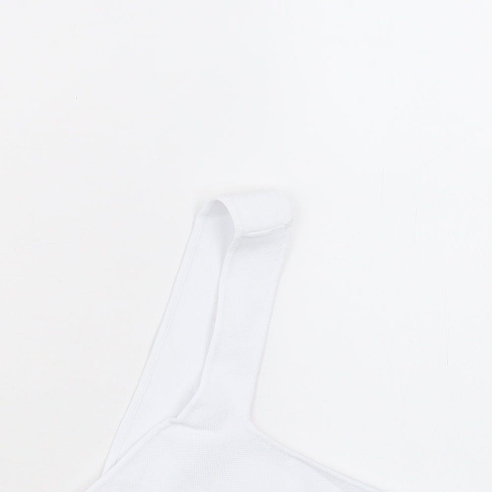 Zara Womens White Viscose Cropped Tank Size S One Shoulder