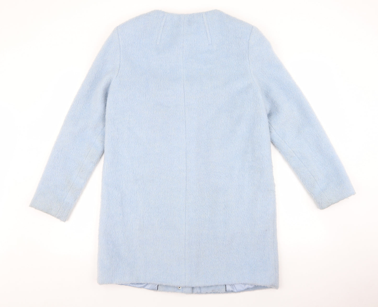 Marks and Spencer Womens Blue Overcoat Coat Size 12 Zip