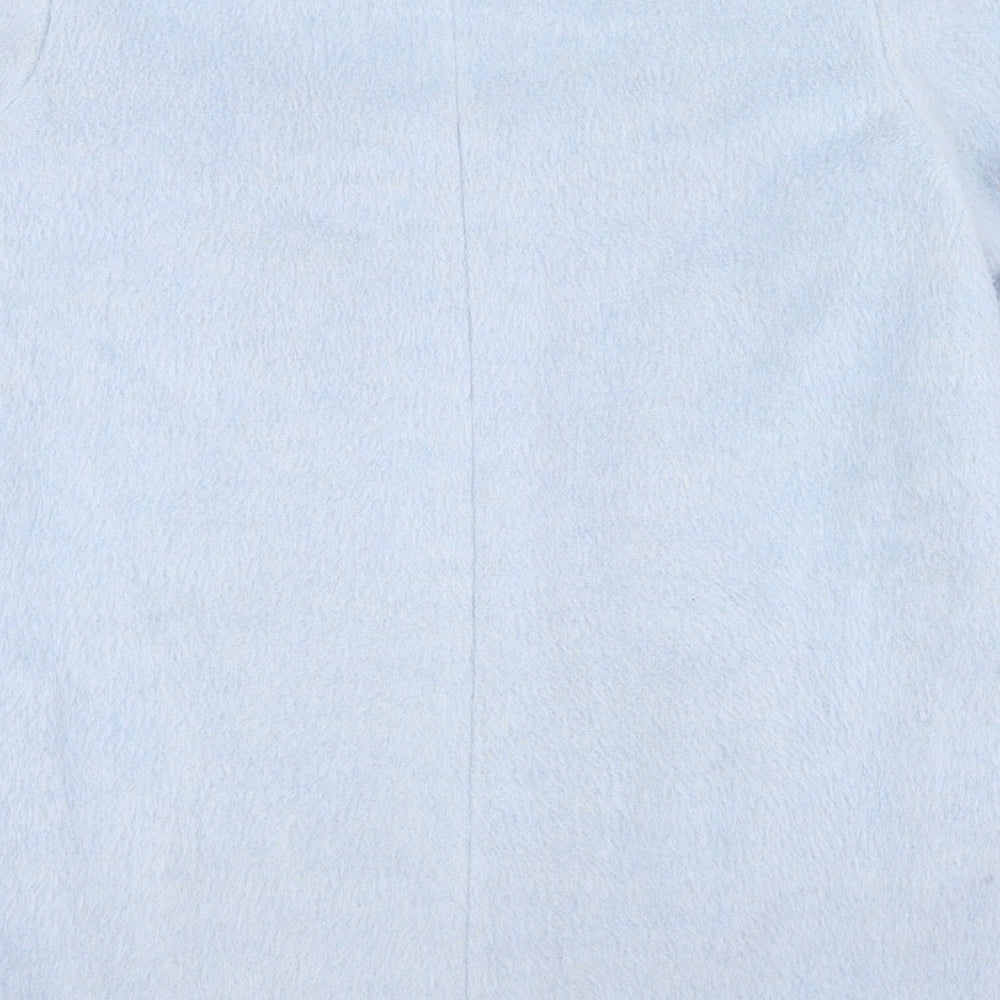 Marks and Spencer Womens Blue Overcoat Coat Size 12 Zip