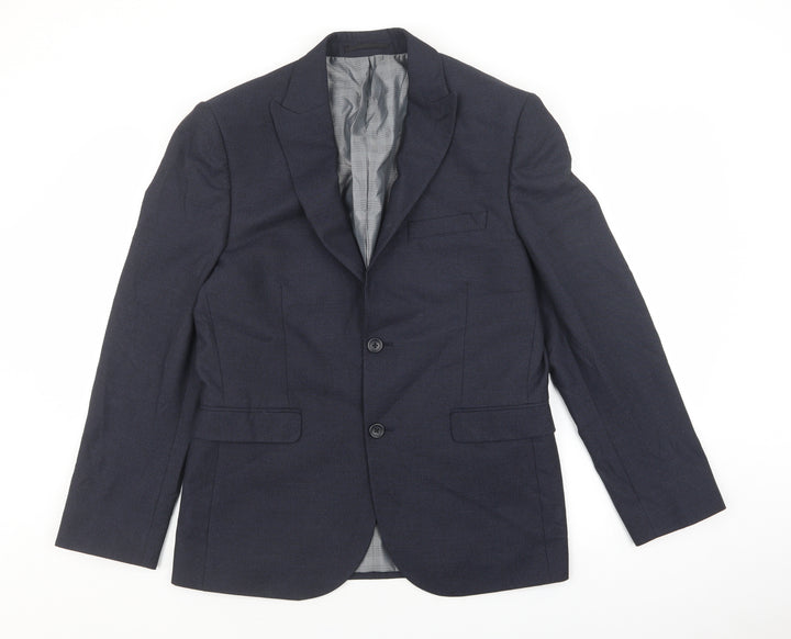 NEXT Mens Blue Polyester Jacket Suit Jacket Size 40 - Pocket detail