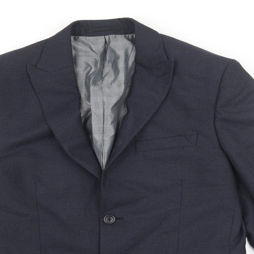NEXT Mens Blue Polyester Jacket Suit Jacket Size 40 - Pocket detail