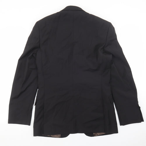 Burton Mens Black Wool Jacket Blazer Size 36 - Pockets on front