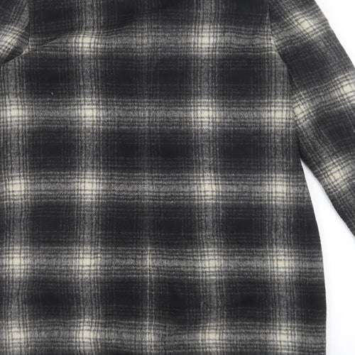 Debenhams Womens Multicoloured Plaid Trench Coat Coat Size 10 Button - Collared