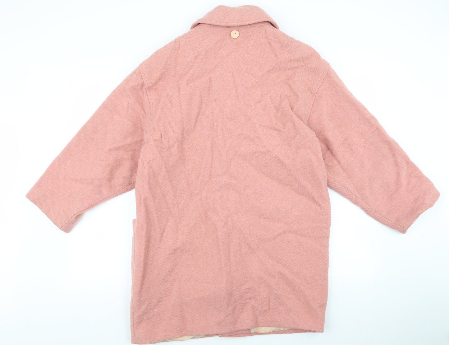 David Barry Womens Pink Pea Coat Coatigan Size 12 Toggle