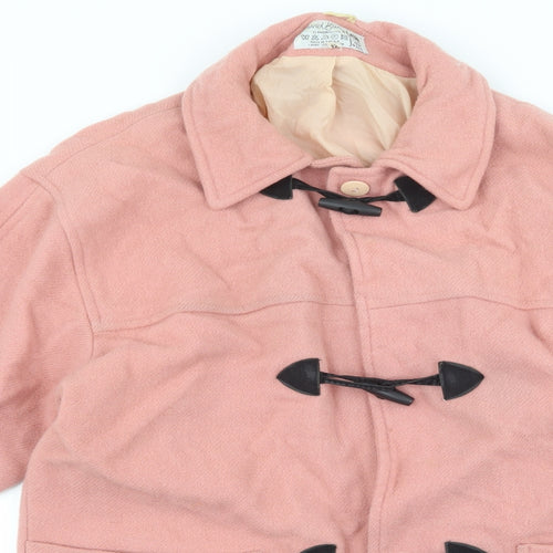 David Barry Womens Pink Pea Coat Coatigan Size 12 Toggle