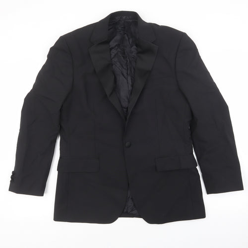 Karl Jackson Mens Black Polyester Tuxedo Blazer Size 38