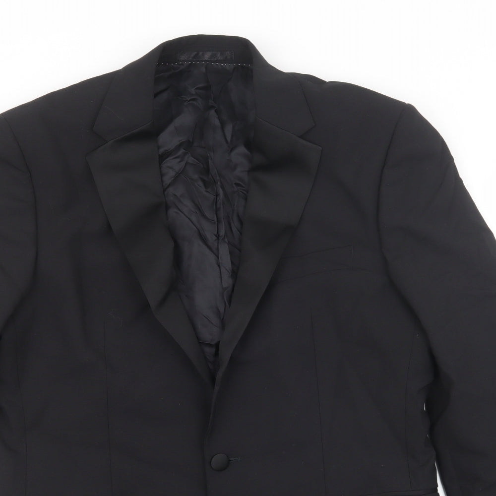 Karl Jackson Mens Black Polyester Tuxedo Blazer Size 38