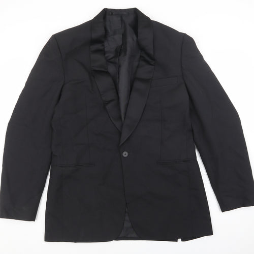 Canada Mens Black Polyester Jacket Suit Jacket Size 40