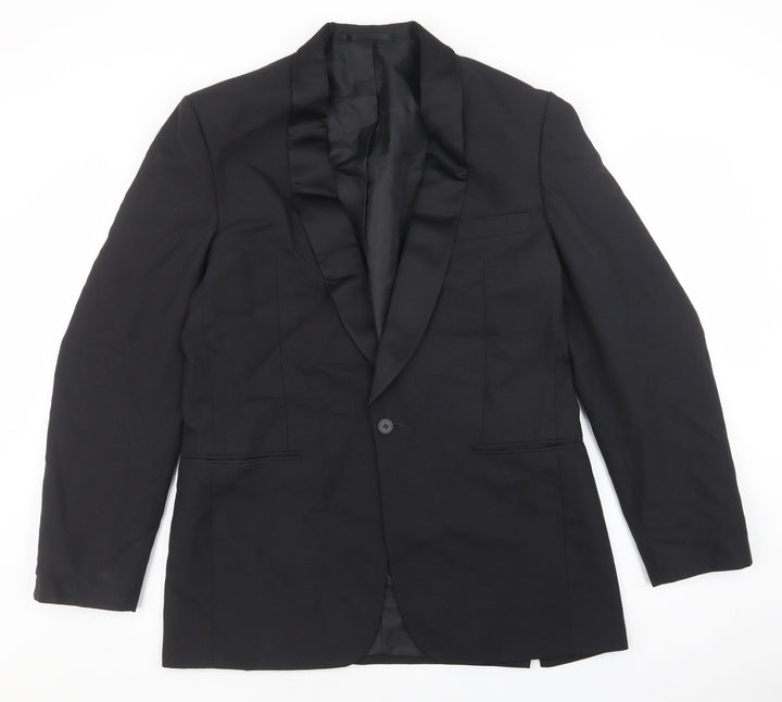 Canada Mens Black Polyester Jacket Suit Jacket Size 40