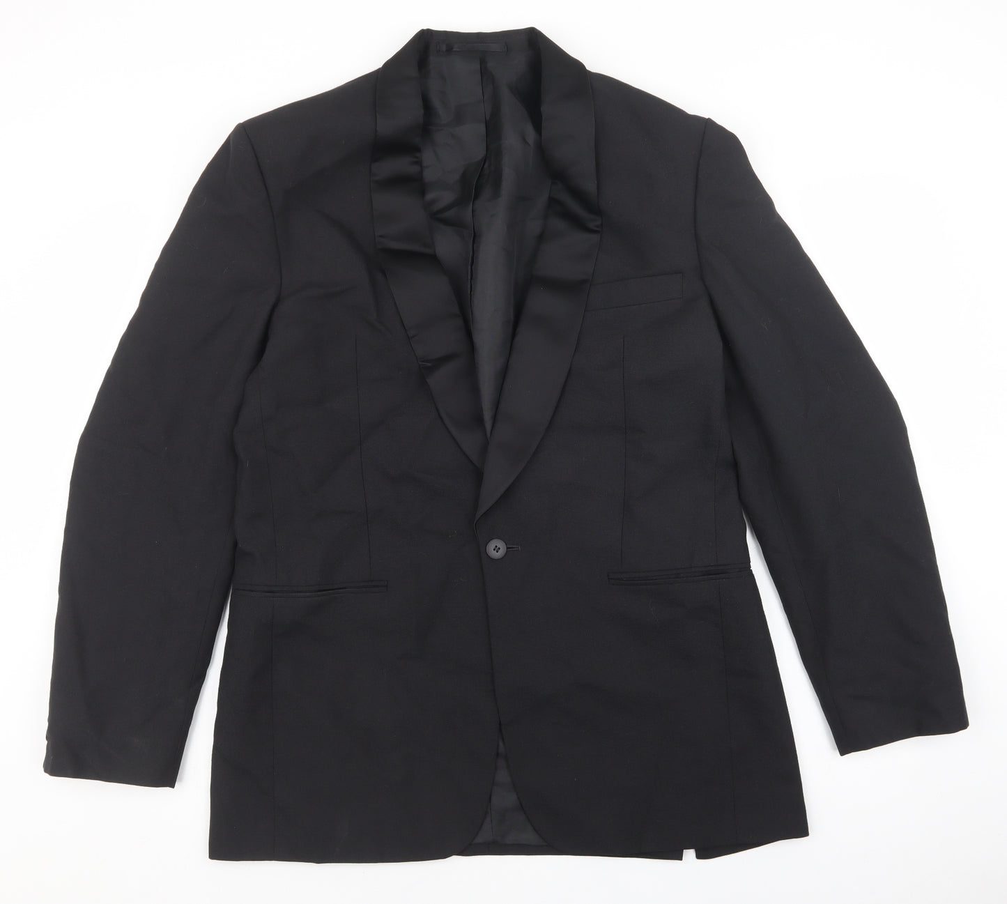Canada Mens Black Polyester Jacket Suit Jacket Size 40