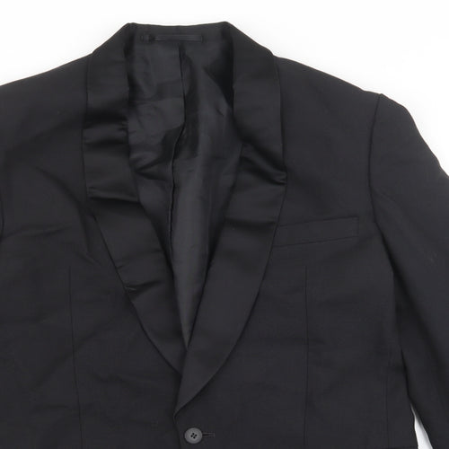 Canada Mens Black Polyester Jacket Suit Jacket Size 40