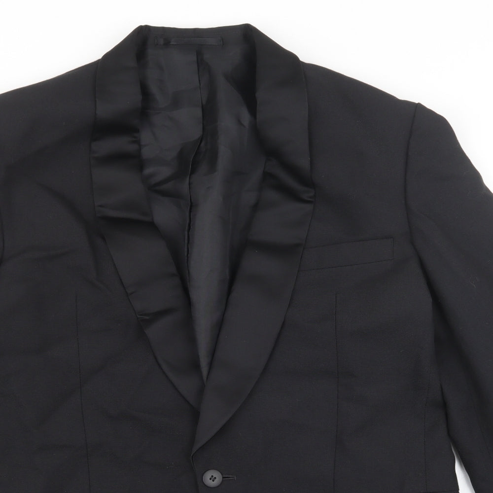 Canada Mens Black Polyester Jacket Suit Jacket Size 40