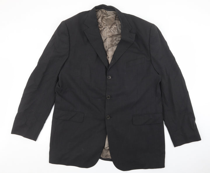 Marks and Spencer Mens Grey Wool Jacket Blazer Size 44