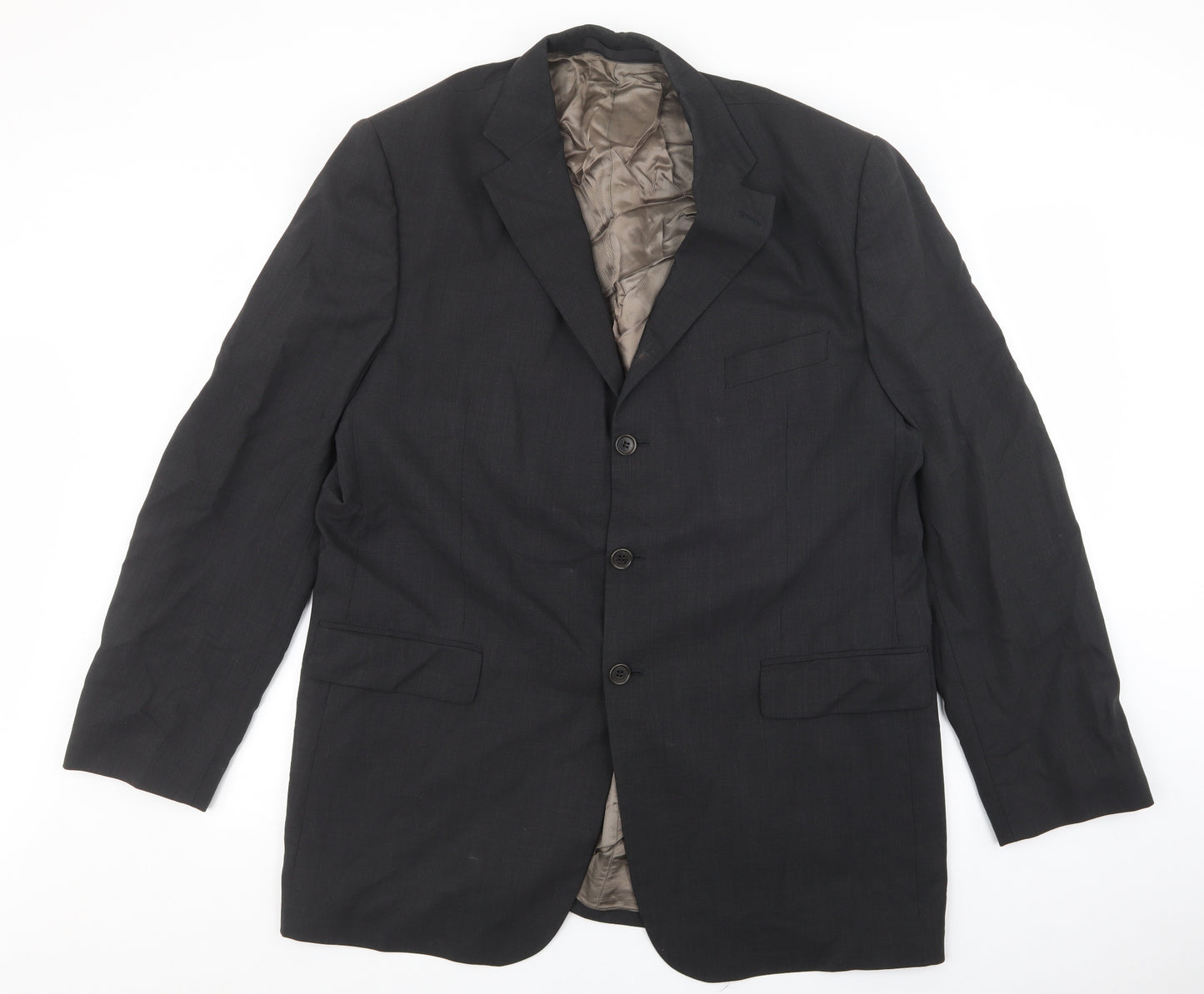 Marks and Spencer Mens Grey Wool Jacket Blazer Size 44