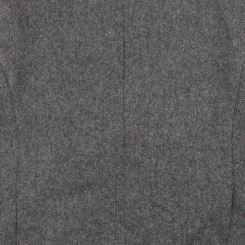 Brook Taverner Mens Grey Geometric Wool Jacket Blazer