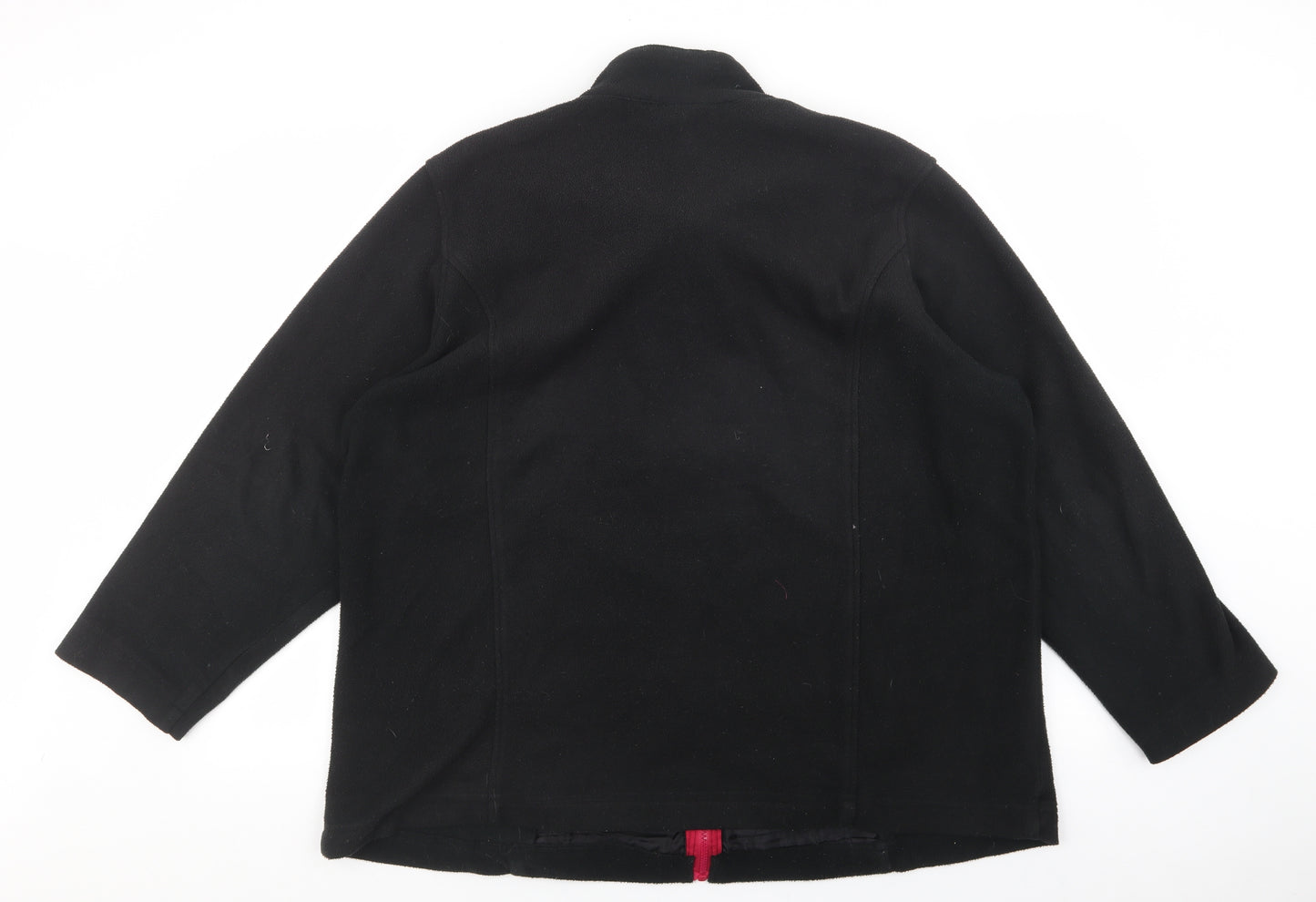 Preworn Womens Black Quilted Jacket Size L Zip - Pink zip