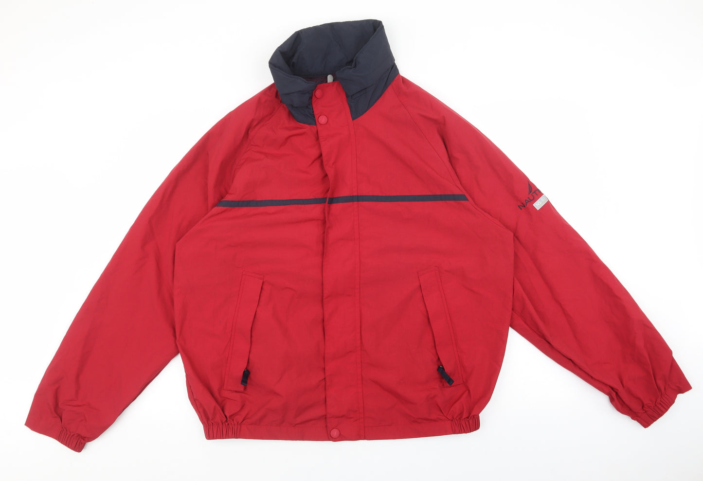 Nautica Mens Red 3-in-1 Jacket Coat Size L Zip