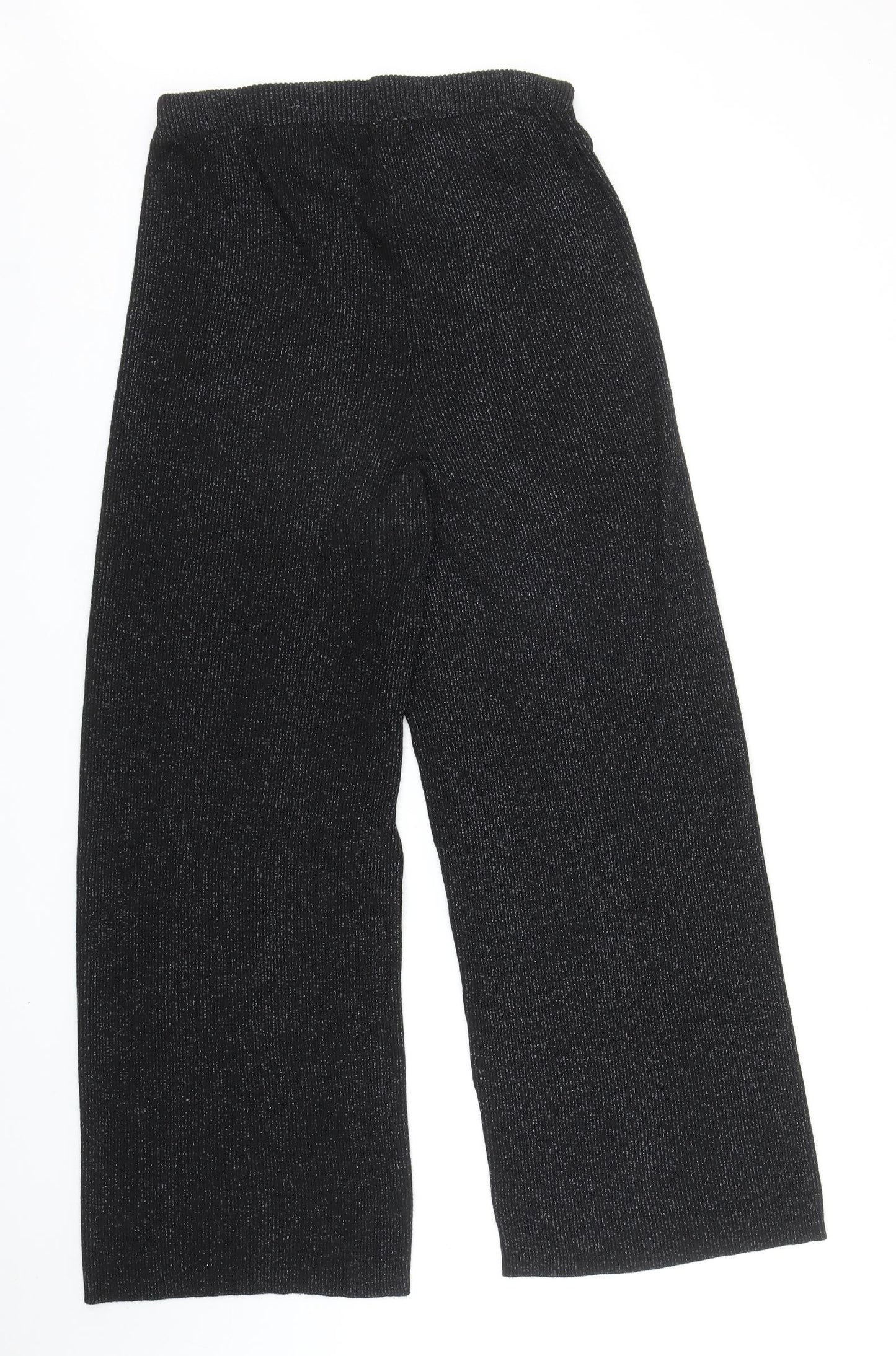 Primark Womens Black Viscose Trousers Size L L29.5 in Regular - UK Size 14-16