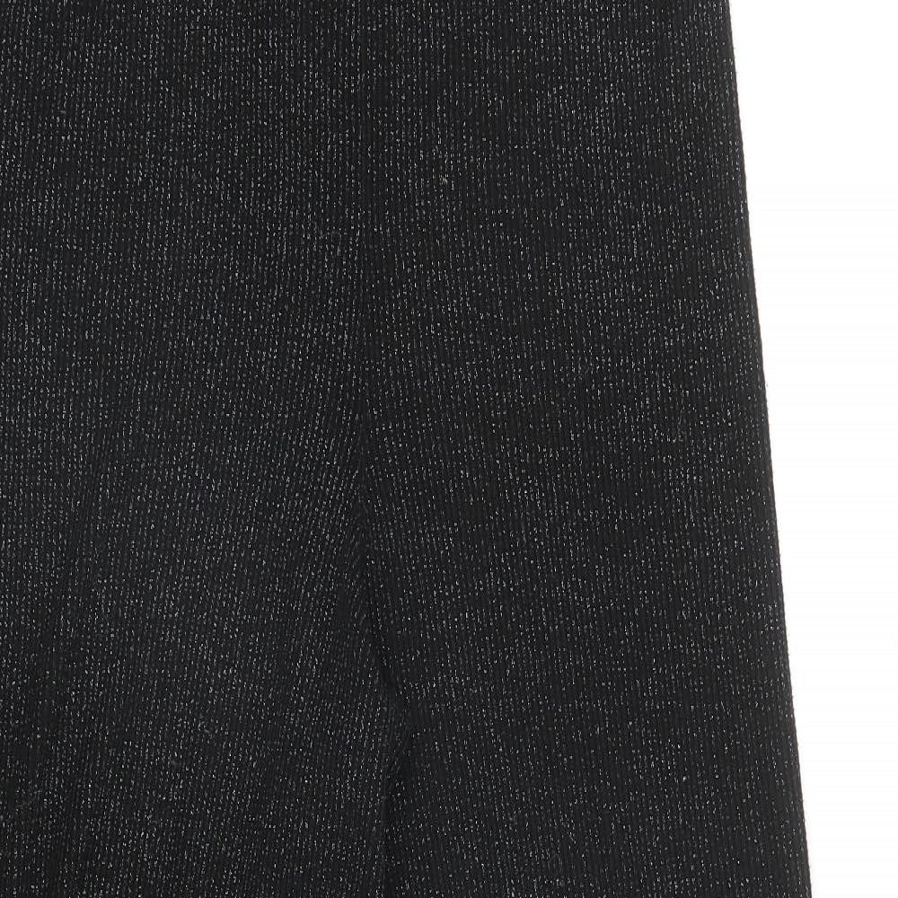 Primark Womens Black Viscose Trousers Size L L29.5 in Regular - UK Size 14-16