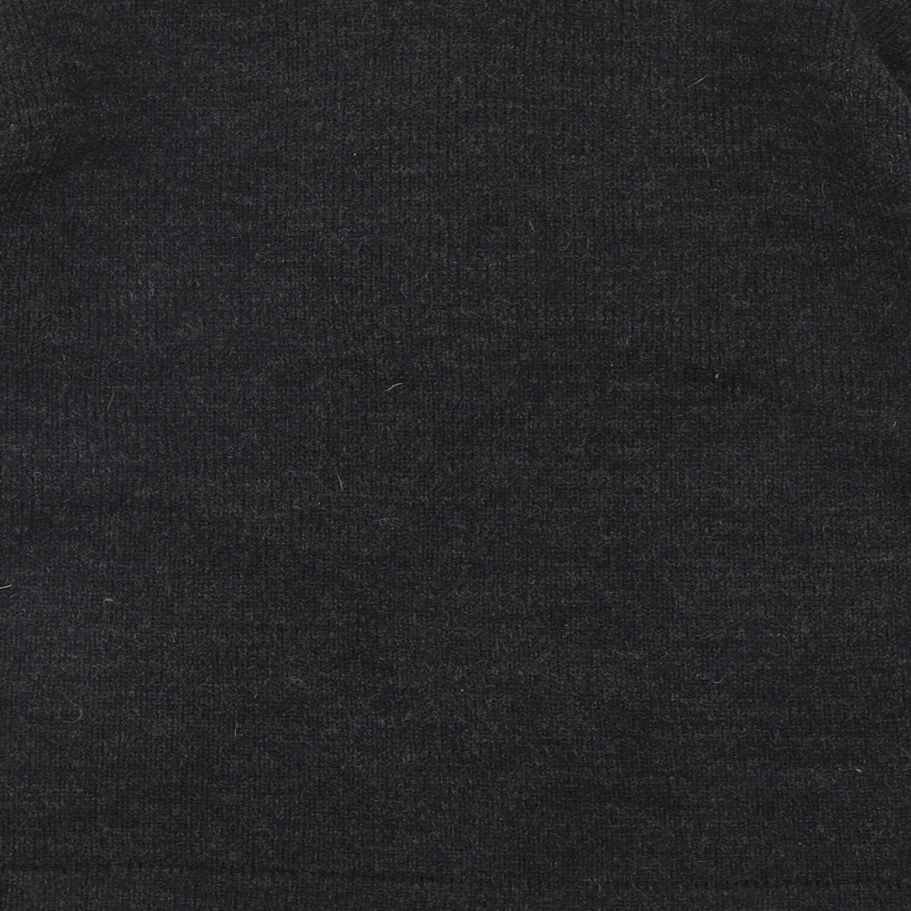 World Peace System Mens Grey V-Neck Acrylic Pullover Jumper Size L