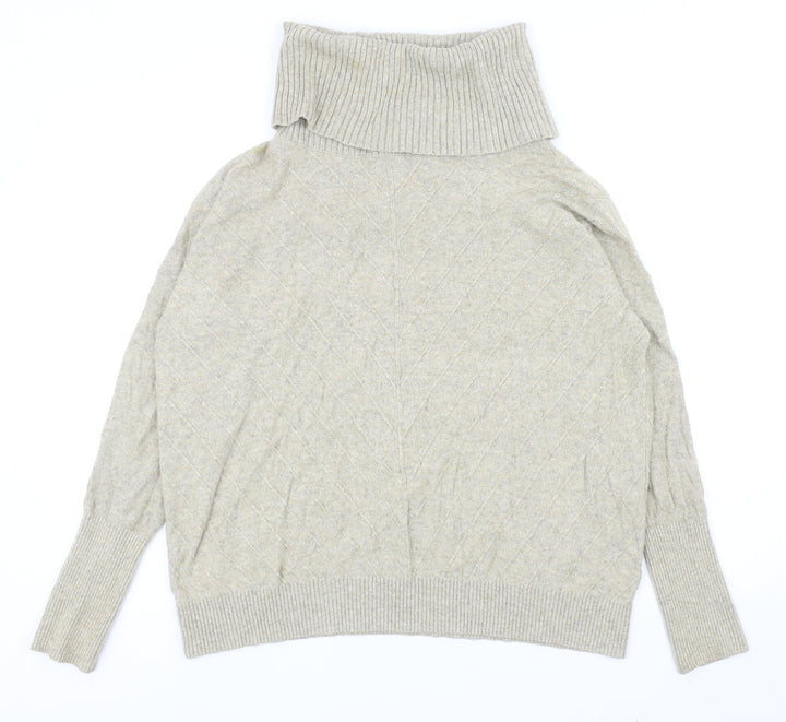 Principles Womens Beige Roll Neck Viscose Pullover Jumper Size 12