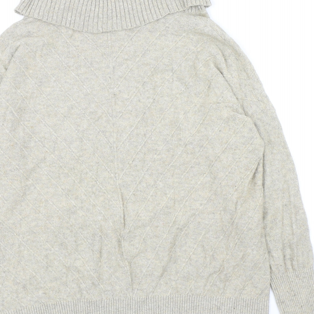 Principles Womens Beige Roll Neck Viscose Pullover Jumper Size 12