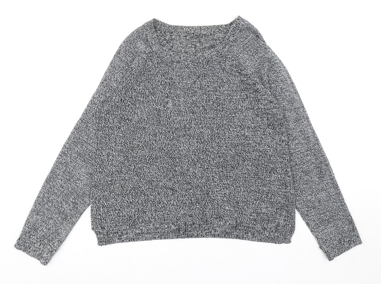 F&F Womens Grey Scoop Neck Acrylic Pullover Jumper Size 16