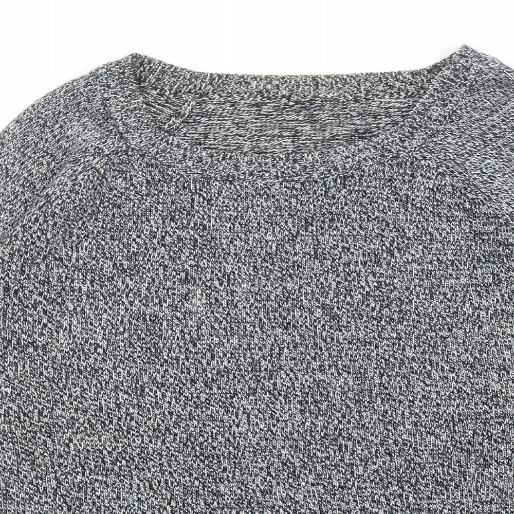F&F Womens Grey Scoop Neck Acrylic Pullover Jumper Size 16