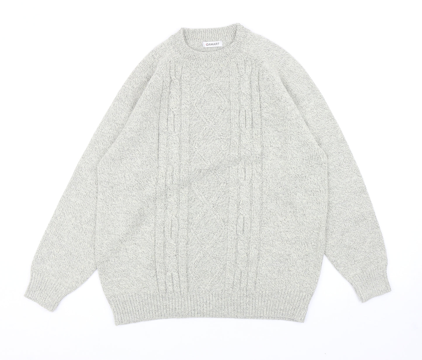 Damart Womens Beige Round Neck Acrylic Pullover Jumper Size 14 - UK Size 14-16