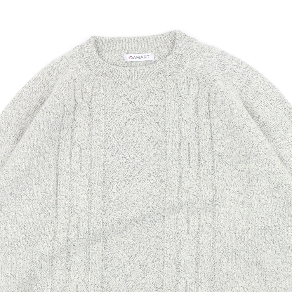 Damart Womens Beige Round Neck Acrylic Pullover Jumper Size 14 - UK Size 14-16