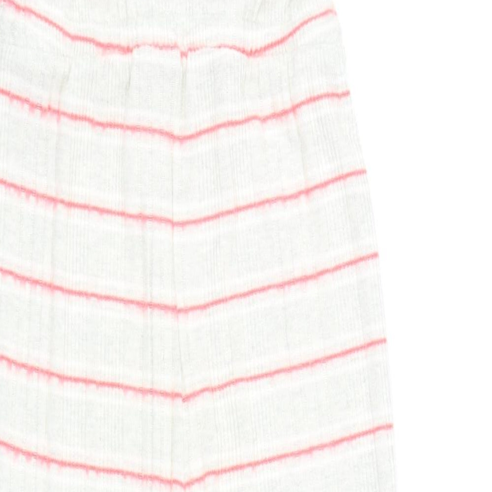Nutmeg Girls Grey Striped Polyester Jumpsuit One-Piece Size 11-12 Years L23 in Button