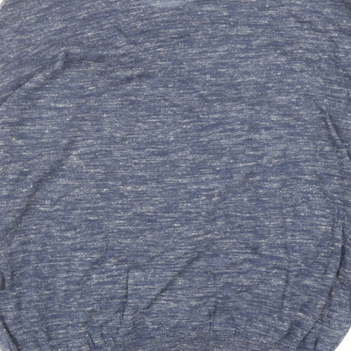 Zara Womens Blue Round Neck Acrylic Pullover Jumper Size S